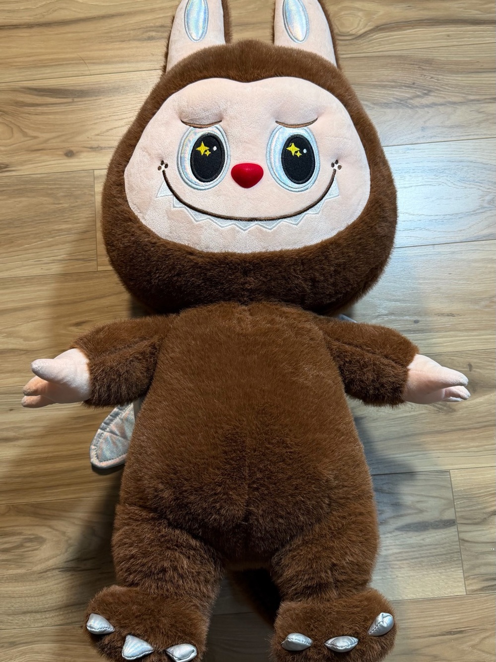 Brown Labubu Big Size Plush Monster Kids Toy - Soft Cuddly Character